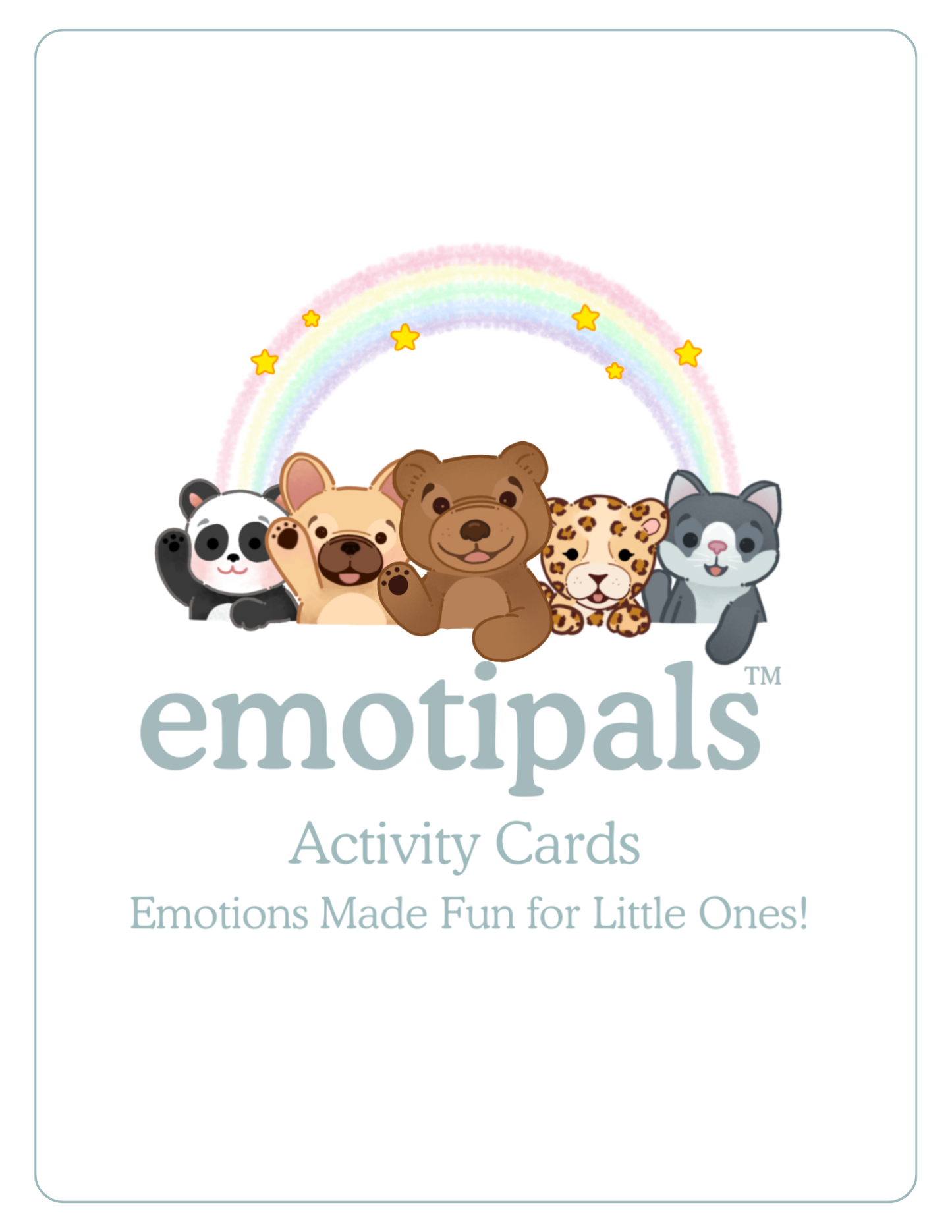 Bear Social-Emotional Activity Card Set-Digital Download