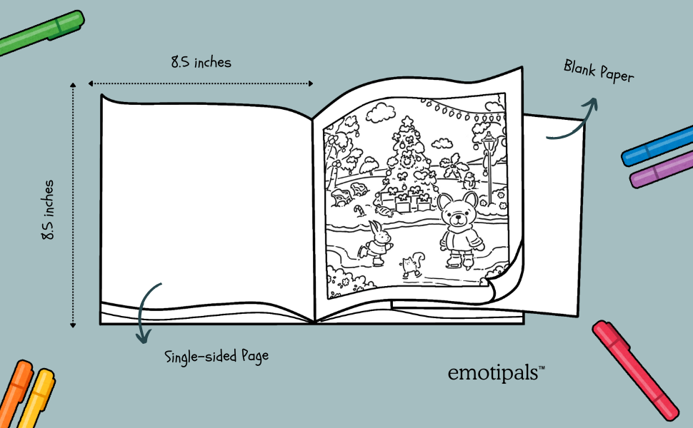 Cozy Chrismukkah: A Simple and Easy Coloring Book for Kids, Teens, and Adults Featuring emotipals™ Frenchie in Cozy Coastal Chrismukkah Scenes to Relax, Explore Emotions, and Celebrate the Holidays